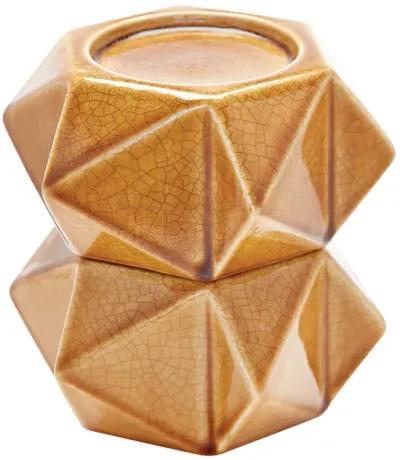 Ceramic Star Candle Holders in Honey (Set of 2) - Large