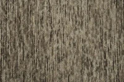 Berkshire Brown stripes Wool 7'6" x 9'6" Rectangle Rug