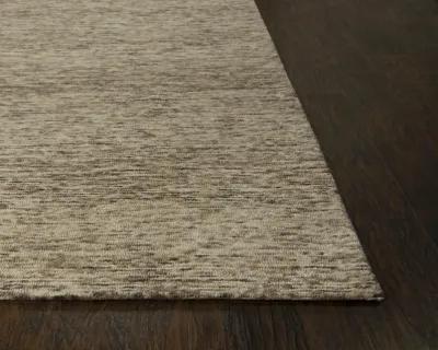 Berkshire Brown stripes Wool 7'6" x 9'6" Rectangle Rug