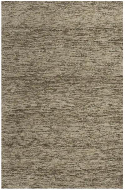 Berkshire Brown stripes Wool 7'6" x 9'6" Rectangle Rug