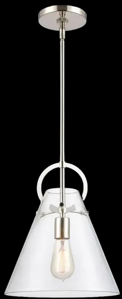 Gabby 11" Wide 1-Light Mini Pendant - Polished Nickel