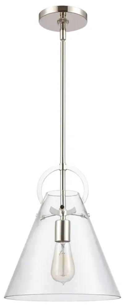 Gabby 11" Wide 1-Light Mini Pendant - Polished Nickel