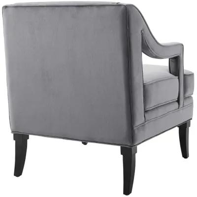 Concur Button Tufted Performance Velvet Armchair