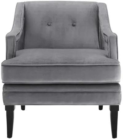 Concur Button Tufted Performance Velvet Armchair