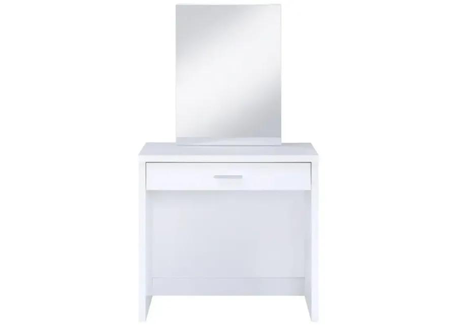 Karly 2-Piece Vanity Set with Lift-Top Stool White