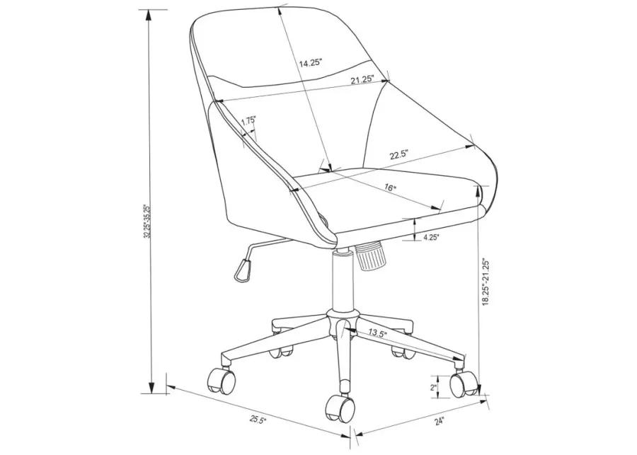 Jackman Upholstered Office Chair with Casters