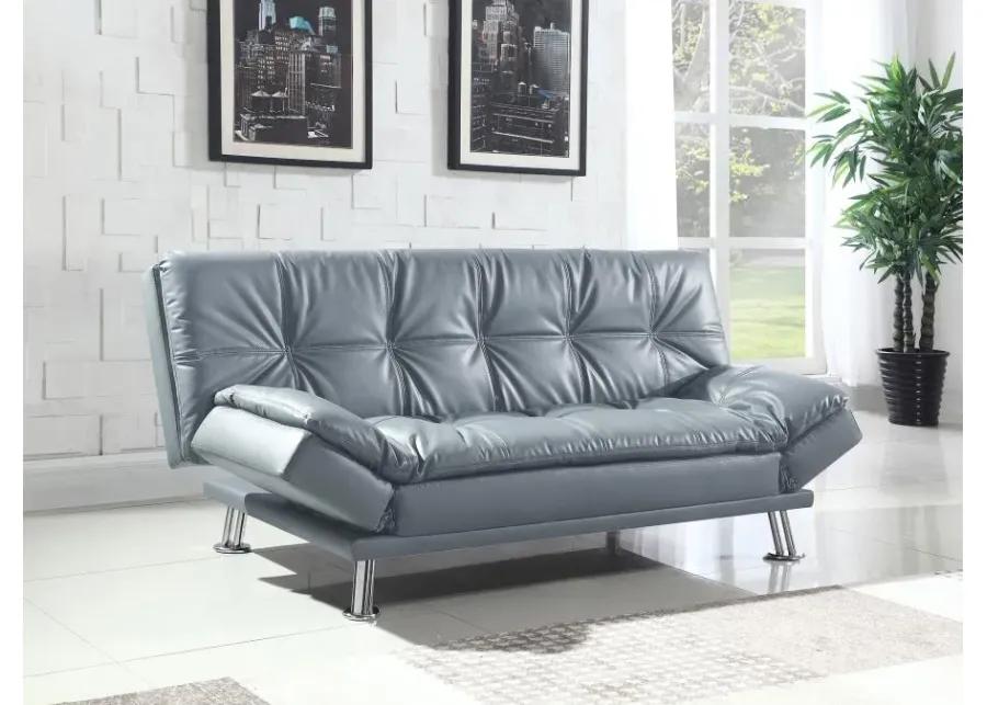 Dilleston Tufted Back Upholstered Sofa Bed Grey