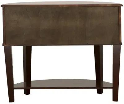 Diane 2-drawer Demilune Shape Console Table Cappuccino