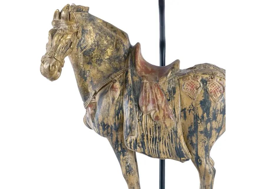 Southern Living Dynasty Horse Table Lamps Pair