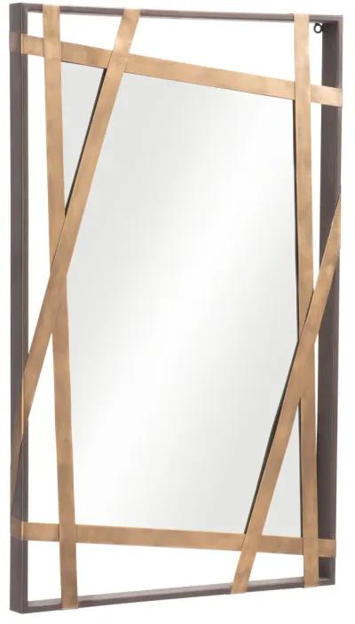 Tolix Mirror Antique Gold & Black