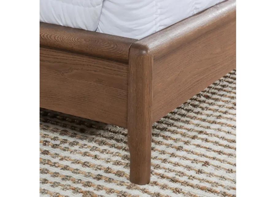 Corda Oak Veneer Eastern King Bed Nut Brown/Natural