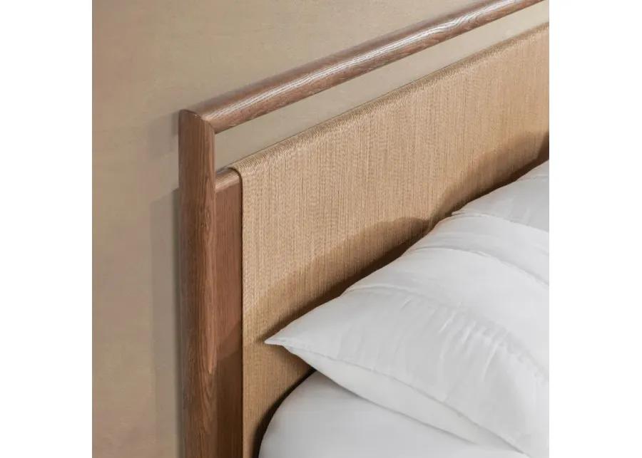 Corda Oak Veneer Eastern King Bed Nut Brown/Natural