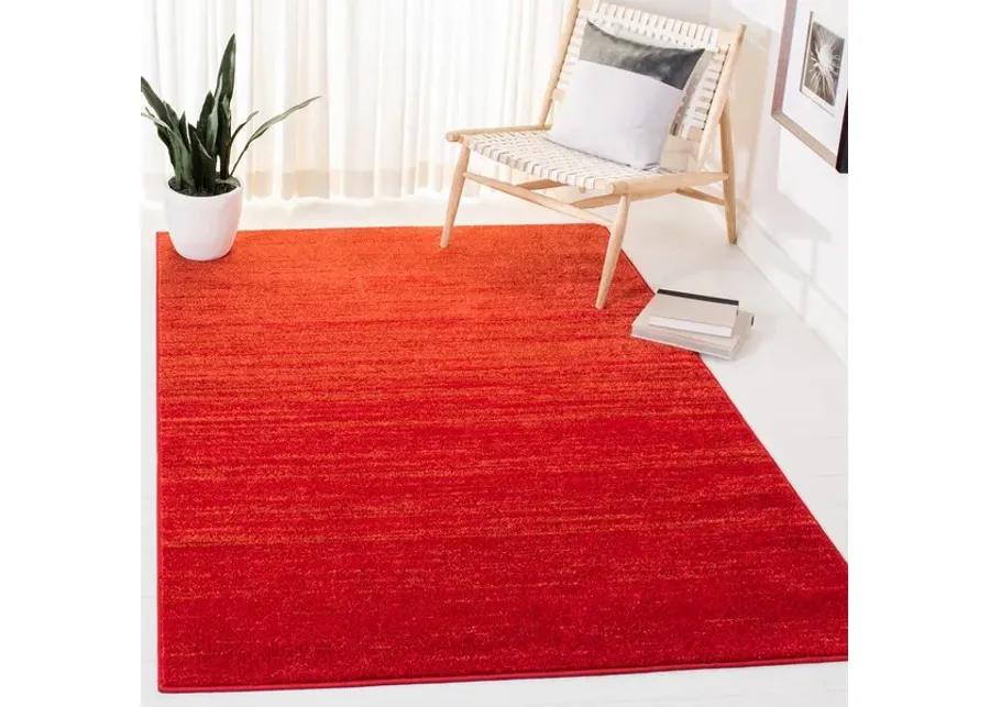 Adirondack Contemporary Red / Grey 8' X 10' Powerloomed Rug