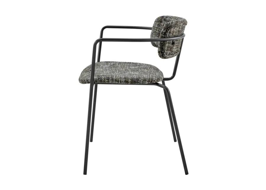 Alivia KD Fabric Dining Side Arm Chair, Allure Gray