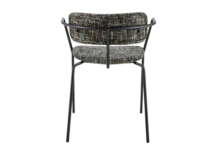 Alivia KD Fabric Dining Side Arm Chair, Allure Gray