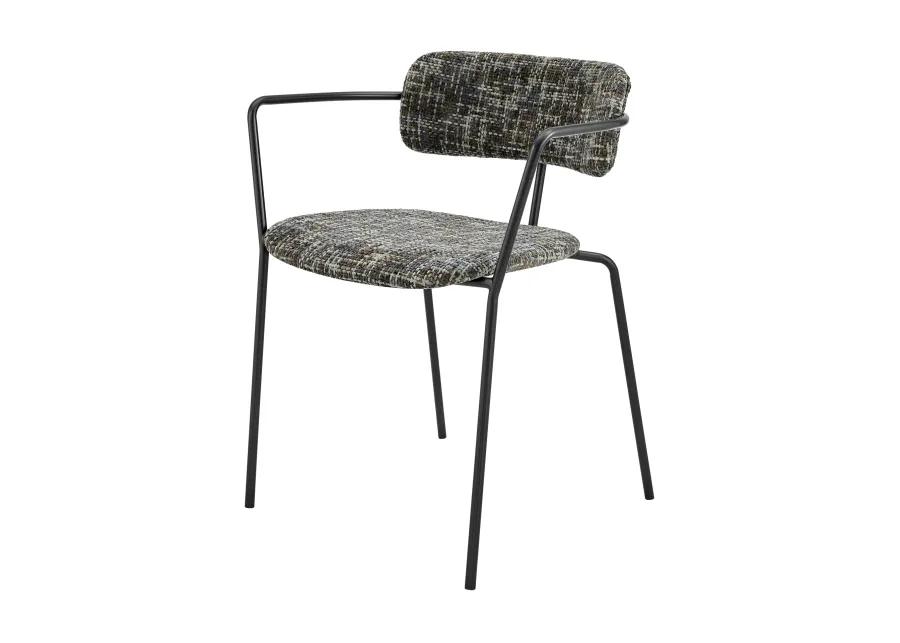 Alivia KD Fabric Dining Side Arm Chair, Allure Gray