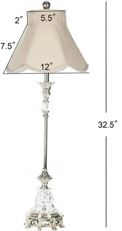 Arianna 32.5-Inch H Glass Candlestick Lamp - Set of 2