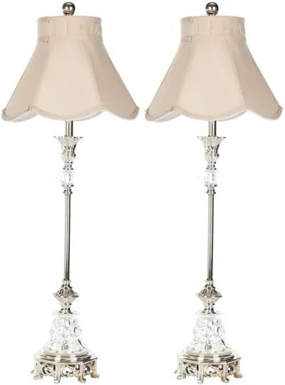 Arianna 32.5-Inch H Glass Candlestick Lamp - Set of 2