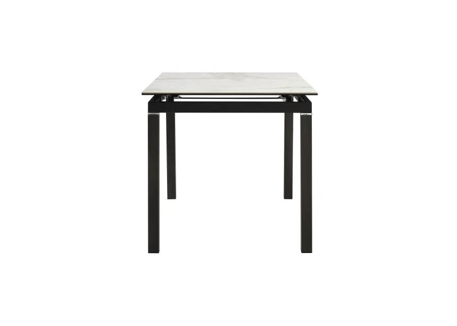 Giana Extendable Dining Table in Stone and Metal