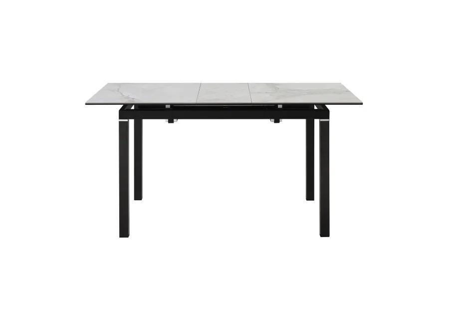 Giana Extendable Dining Table in Stone and Metal