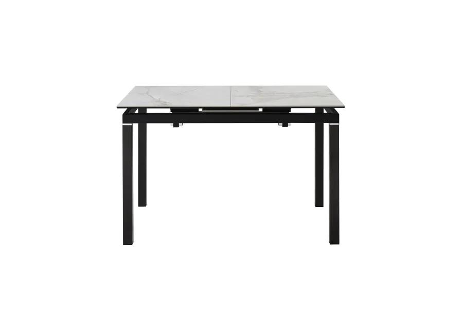 Giana Extendable Dining Table in Stone and Metal