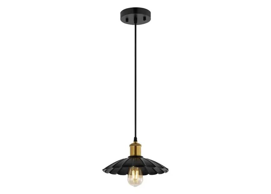 NOVAIRE, 10 INCH, BLACK/BRASS, IRON PENDANT