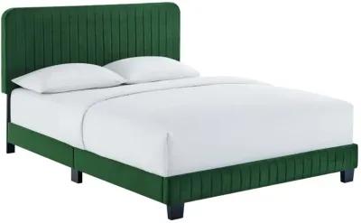 Celine Channel Tufted Performance Velvet Queen Platform Bed