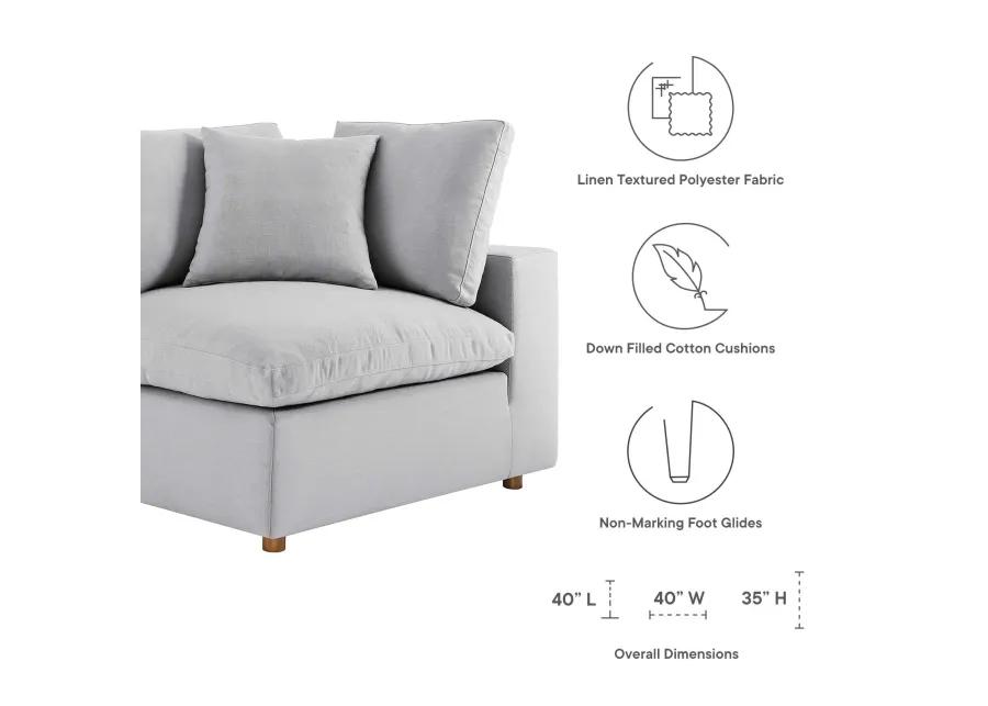 Commix Down Filled Overstuffed 4 Piece Modular Sofa