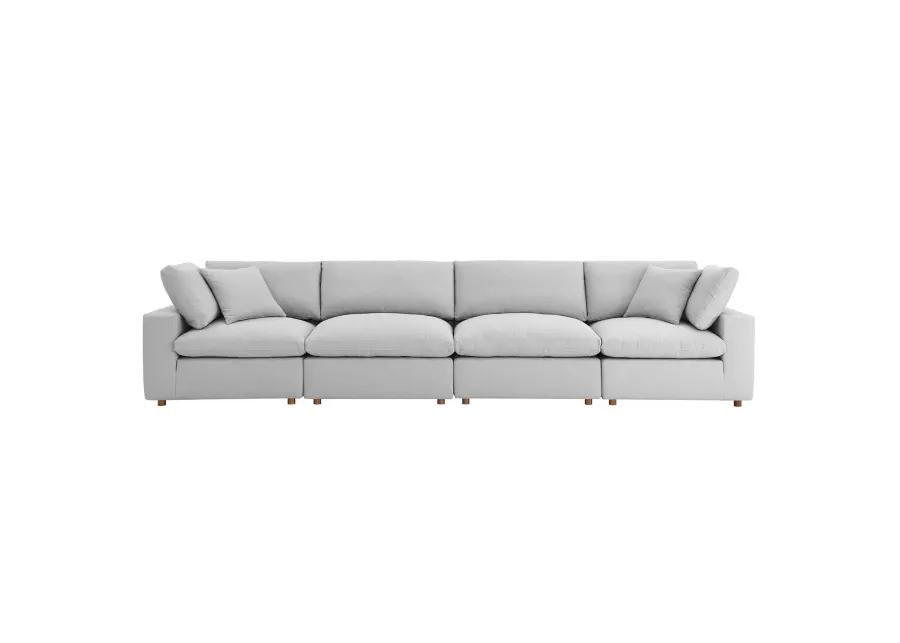 Commix Down Filled Overstuffed 4 Piece Modular Sofa