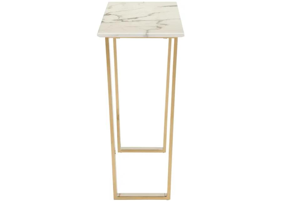 Atlas Console Table White & Gold