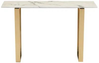 Atlas Console Table White & Gold