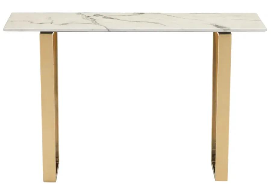 Atlas Console Table White & Gold