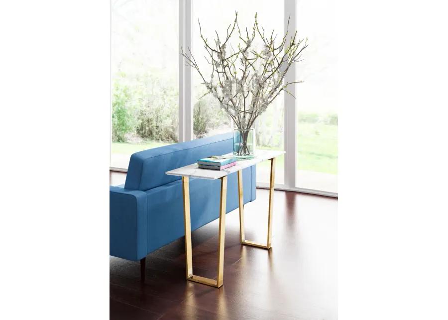 Atlas Console Table White & Gold