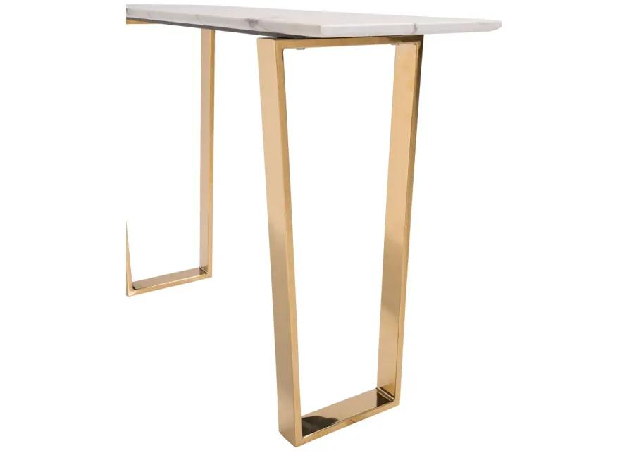 Atlas Console Table White & Gold