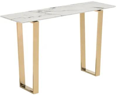 Atlas Console Table White & Gold