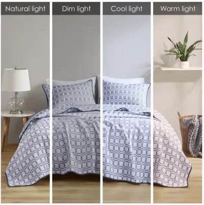 Harlow 3 Piece Reversible Matelasse Coverlet Set