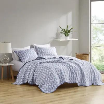 Harlow 3 Piece Reversible Matelasse Coverlet Set