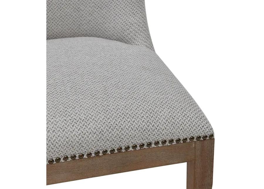 Dorsey Fabric Dining Side Chair Drift Wood Legs, Cardiff Gray