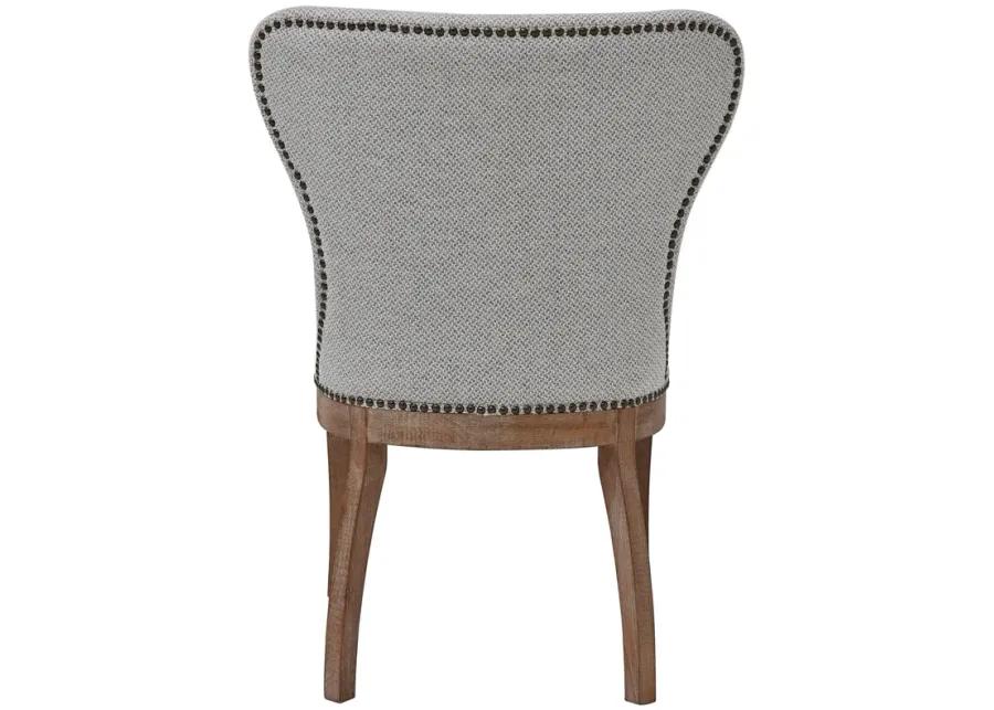 Dorsey Fabric Dining Side Chair Drift Wood Legs, Cardiff Gray