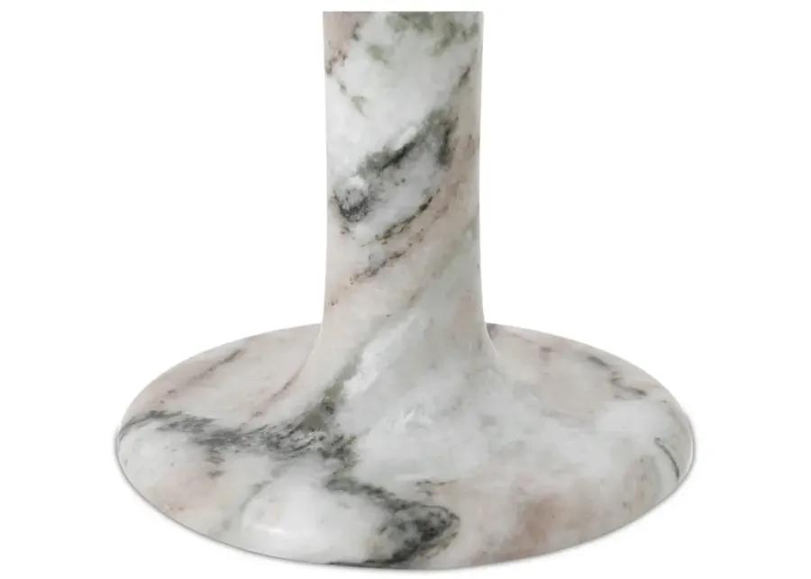 East Tall Candle Holder Brown Torrent Marble