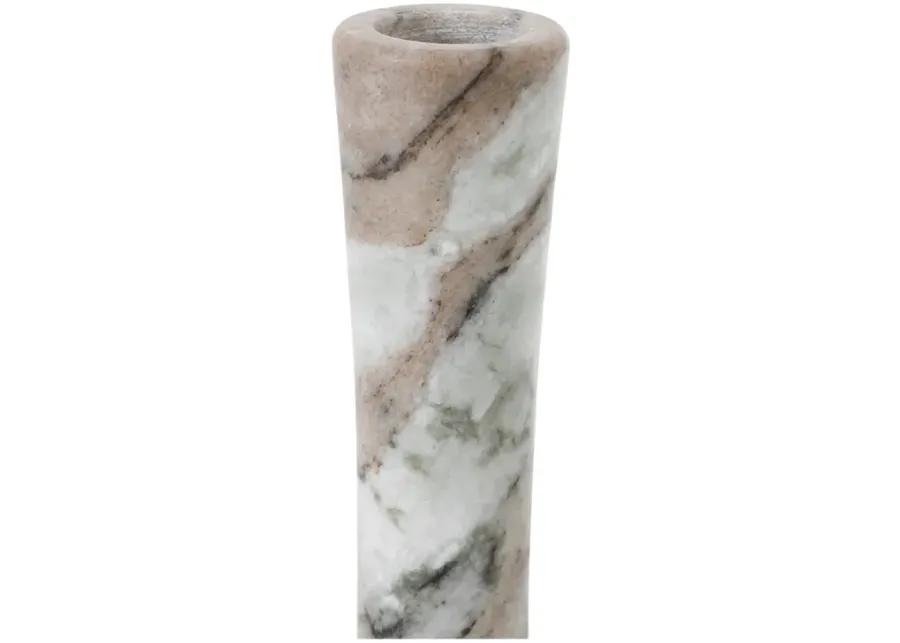 East Tall Candle Holder Brown Torrent Marble