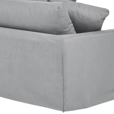 Ciara 93" Upholstered Sofa in Slate Gray 