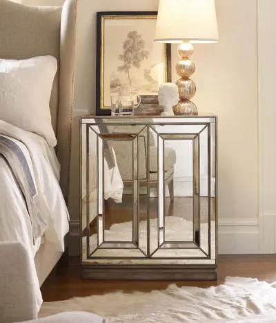 Sanctuary 2-Door Mirrored Nightstand 