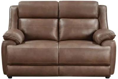 Ellington 2-piece Upholstered Padded Arm Sofa Set Dark Brown