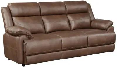 Ellington 2-piece Upholstered Padded Arm Sofa Set Dark Brown