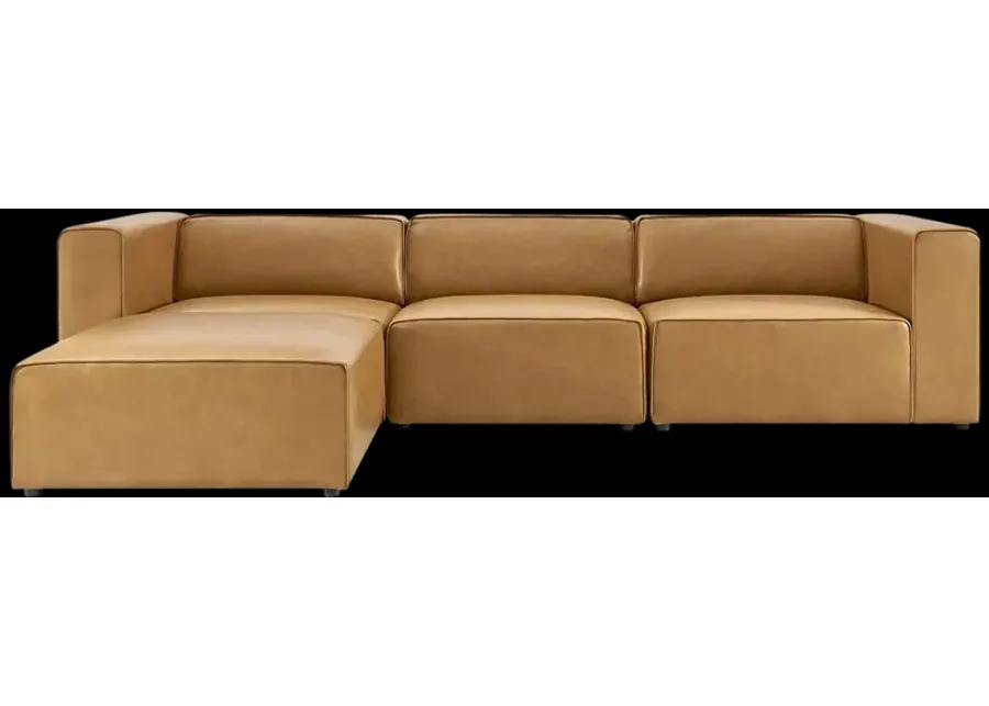 Mingle Vegan Leather Sofa and Ottoman Set