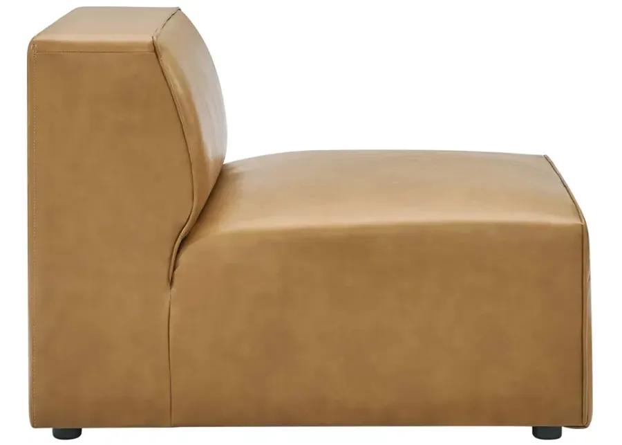 Mingle Vegan Leather Sofa and Ottoman Set