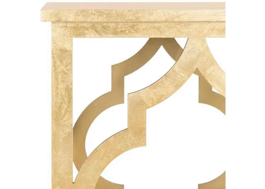 MILO TRELLIS GOLD LEAF END TABLE