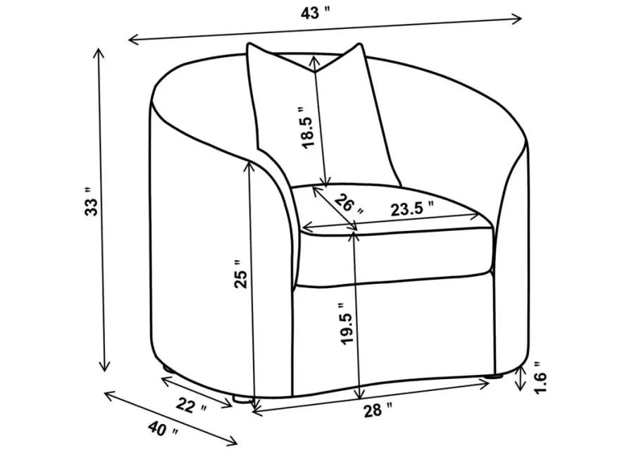 Aaliyah Upholstered Tight Back Chair Latte