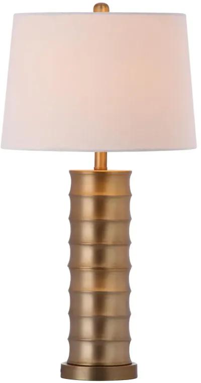 Linus 28.5-Inch H Brass Column Table Lamp - Set of 2